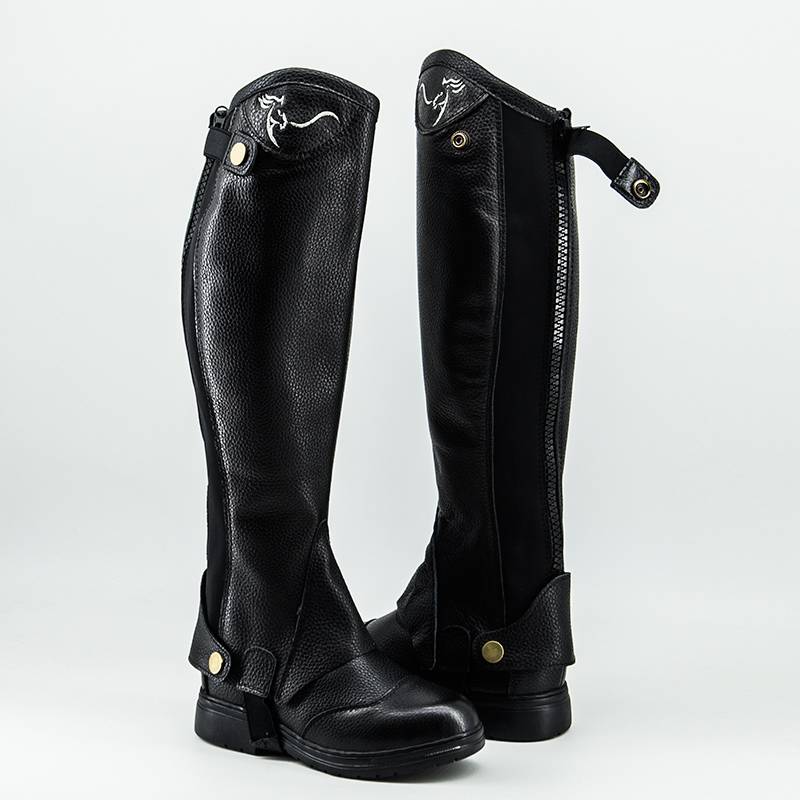 Professional equestrian leg protection adult children riding equipment header cowhide anti -slip, abrasion -resistant riding horse -legged knights