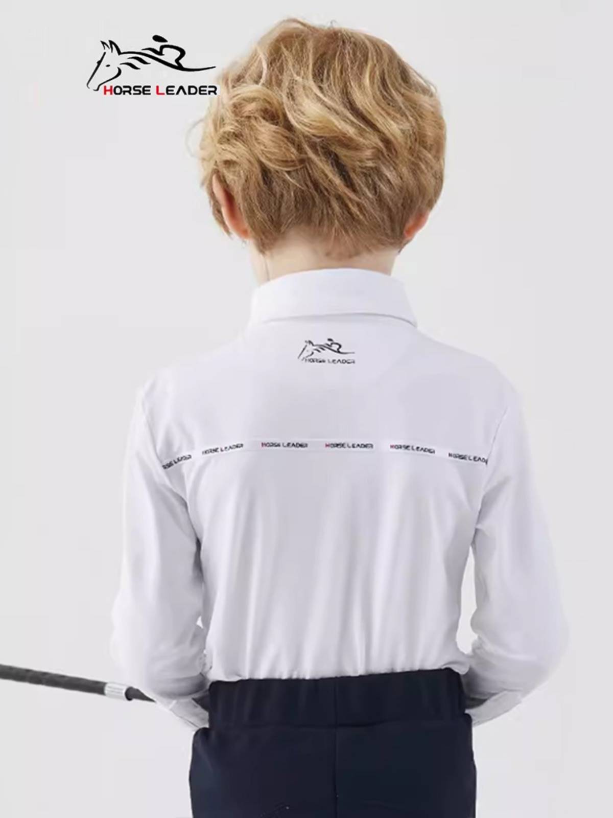HorseLeader summer children's equestrian T -shirt riding long sleeve top white racing clothes shirt riding clothes