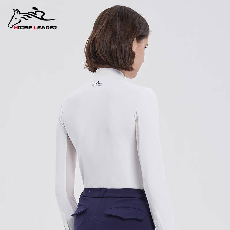 HorseLeader Equestrian equipment long -sleeved T -shirt spring and summer horse riding comfortable breathable knight jacket competition service women