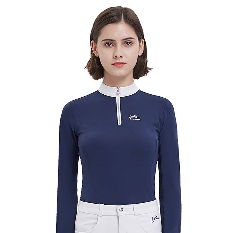 HorseLeader Equestrian equipment long -sleeved T -shirt spring and summer horse riding comfortable breathable knight jacket competition service women