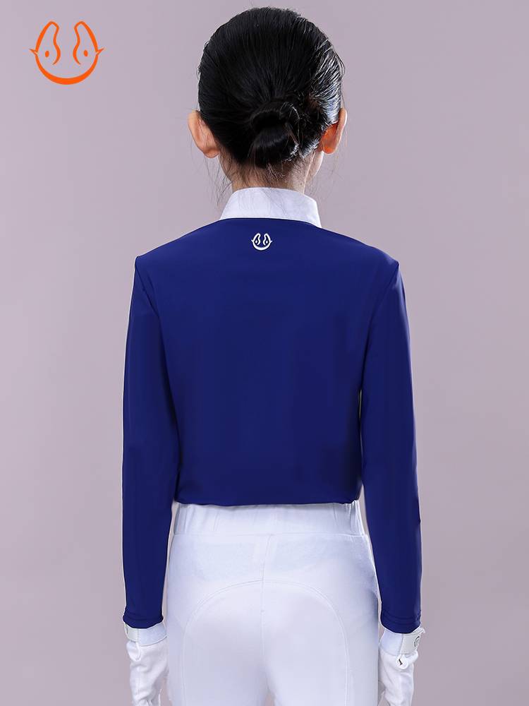 Yuema Hui Summer Children's Equestrian T -shirt Long -sleeved Girl Training Equestrian Equestnically Equipment Equipment Horse Riding