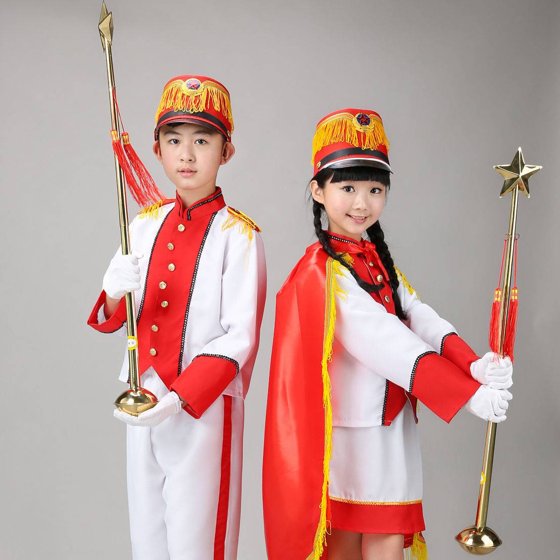 Children's Drum Team Costume Performance Services Men and Women's Primary and Middle School Guarding Bands Performance Performance Flag Sales Ceremony Children