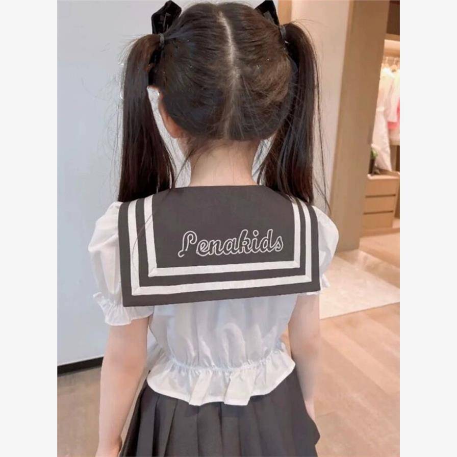 Barlabara girls summer new set 2024 children's JK uniform genuine naval leaders study