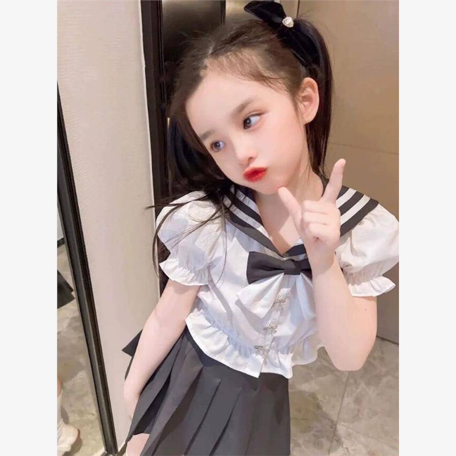 Barlabara girls summer new set 2024 children's JK uniform genuine naval leaders study