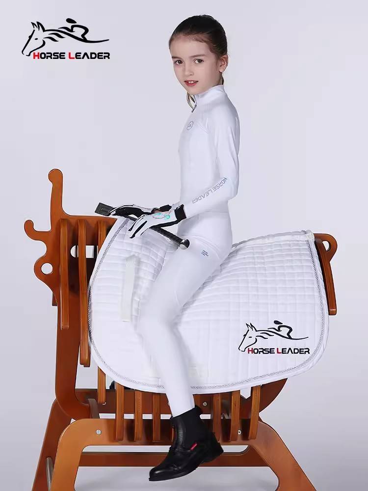 Spring and Autumn Children's Horse Pants Women's Equestrian Equipment Riding Pants Professional Training Clothing Set High Porch Pants Cavaliers Uniform