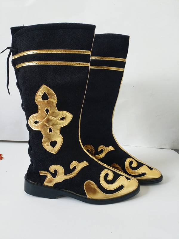 National Dance Mongolian Dance Watch Performance Men and Women Boots Xinjiang Boots Tibetan Boots Beautiful Monkey King Children's Walking Drum Shoes