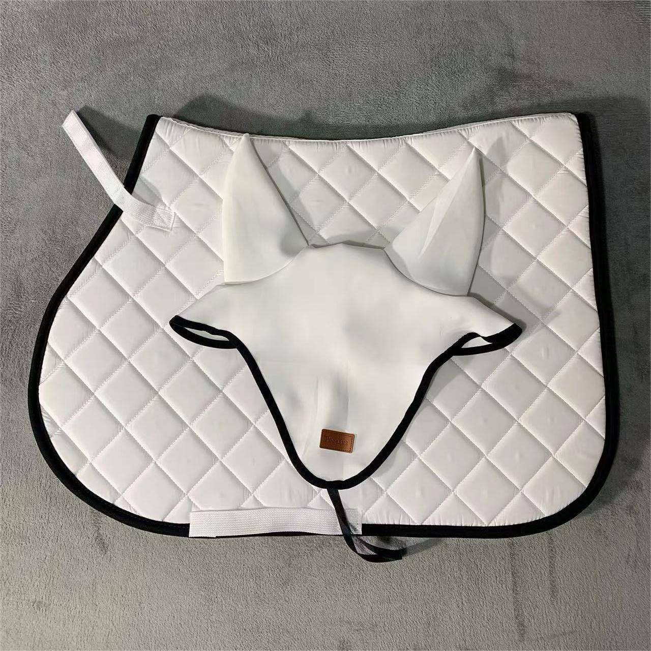 A white sweat mask