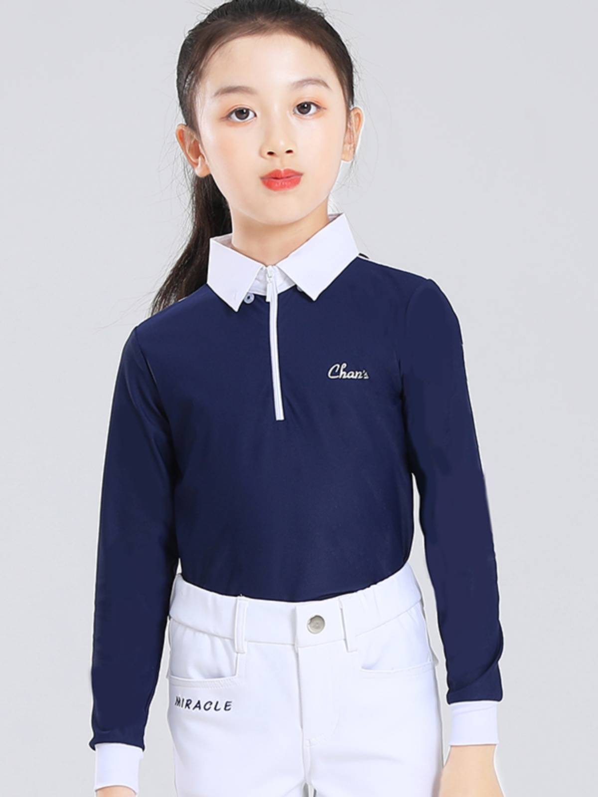 Children's equestrian long -sleeved T -shirt in summer fast -drying upper horses, horses, horsepower shirt, equestrian training suit summer equestrian clothing