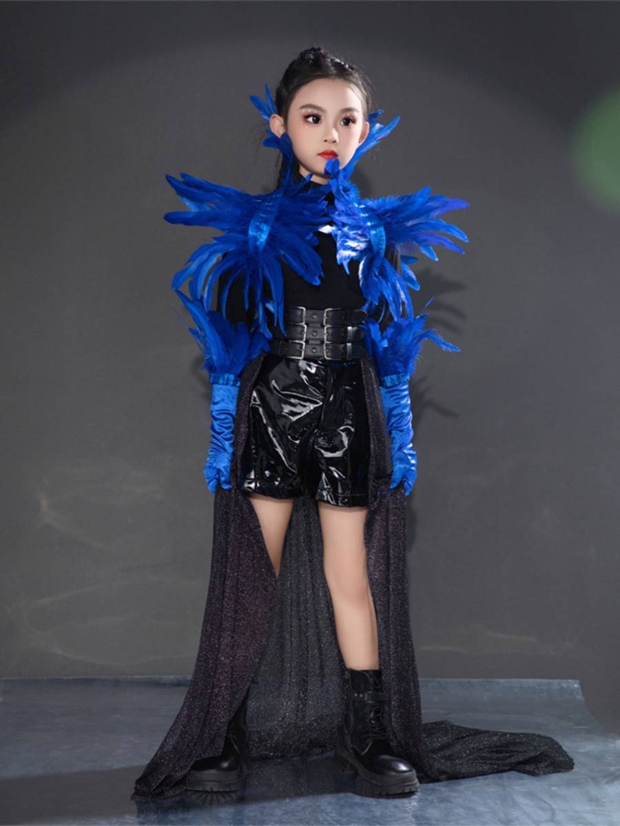 Girls Dopamine runway show show showing rose and creative tide cool children's model competition team uniforms exaggerated personality 6