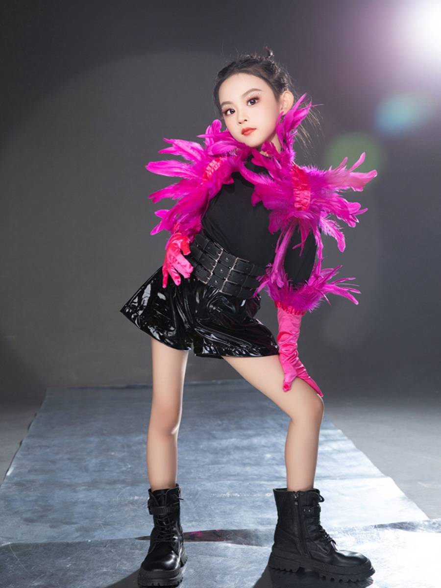Girls Dopamine runway show show showing rose and creative tide cool children's model competition team uniforms exaggerated personality 6
