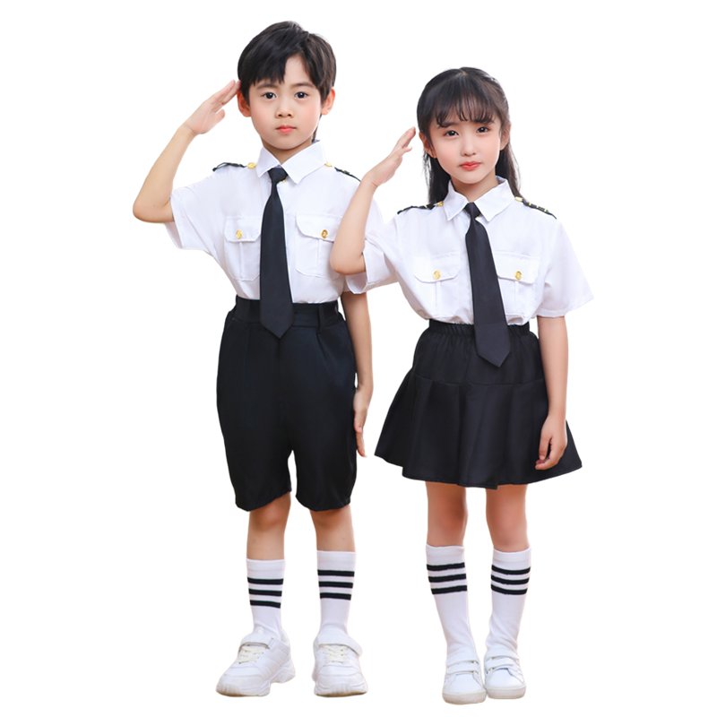 Children's Captain Air Sister Performing the Airbly Pneccessship Set Pilot Aviation Role Playing Stage Performance Services