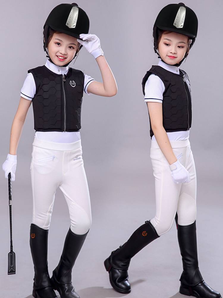 Yue Ma Hui Children's Equestrian Equipment Full Set Horse Riding Set Girl Equestrian Armored Equestrian Equestrian Equestnically Clothing Male