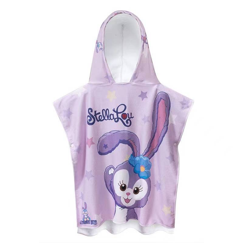 Bala Rabbit Children's bathrobe Bathwater Bottled Beach Swimming Citrus Portable Water absorption and dry -drying hooded cape boys and girls