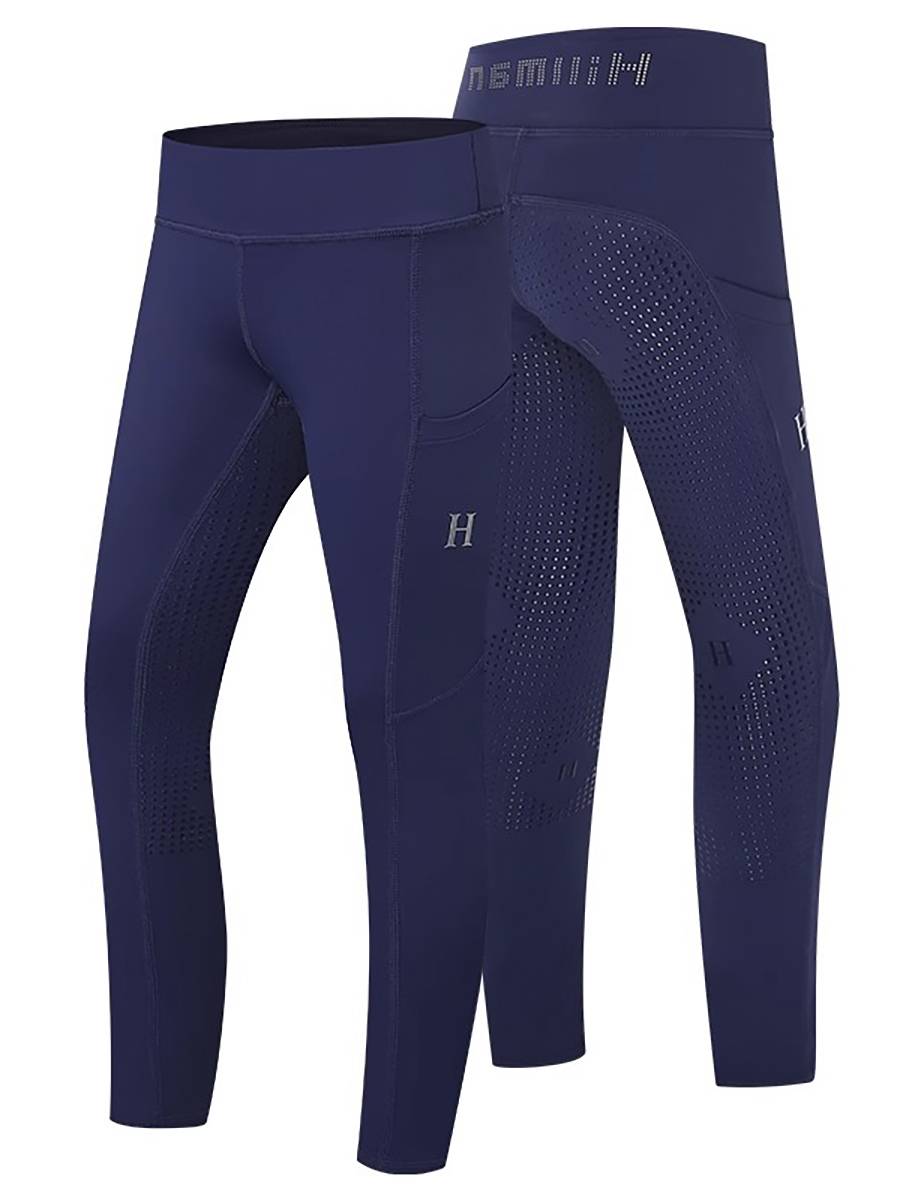 Hillman summer thin children's equestrian pants professional riding high bombs high -bombs anti -skid full silicon rubber riding pants female