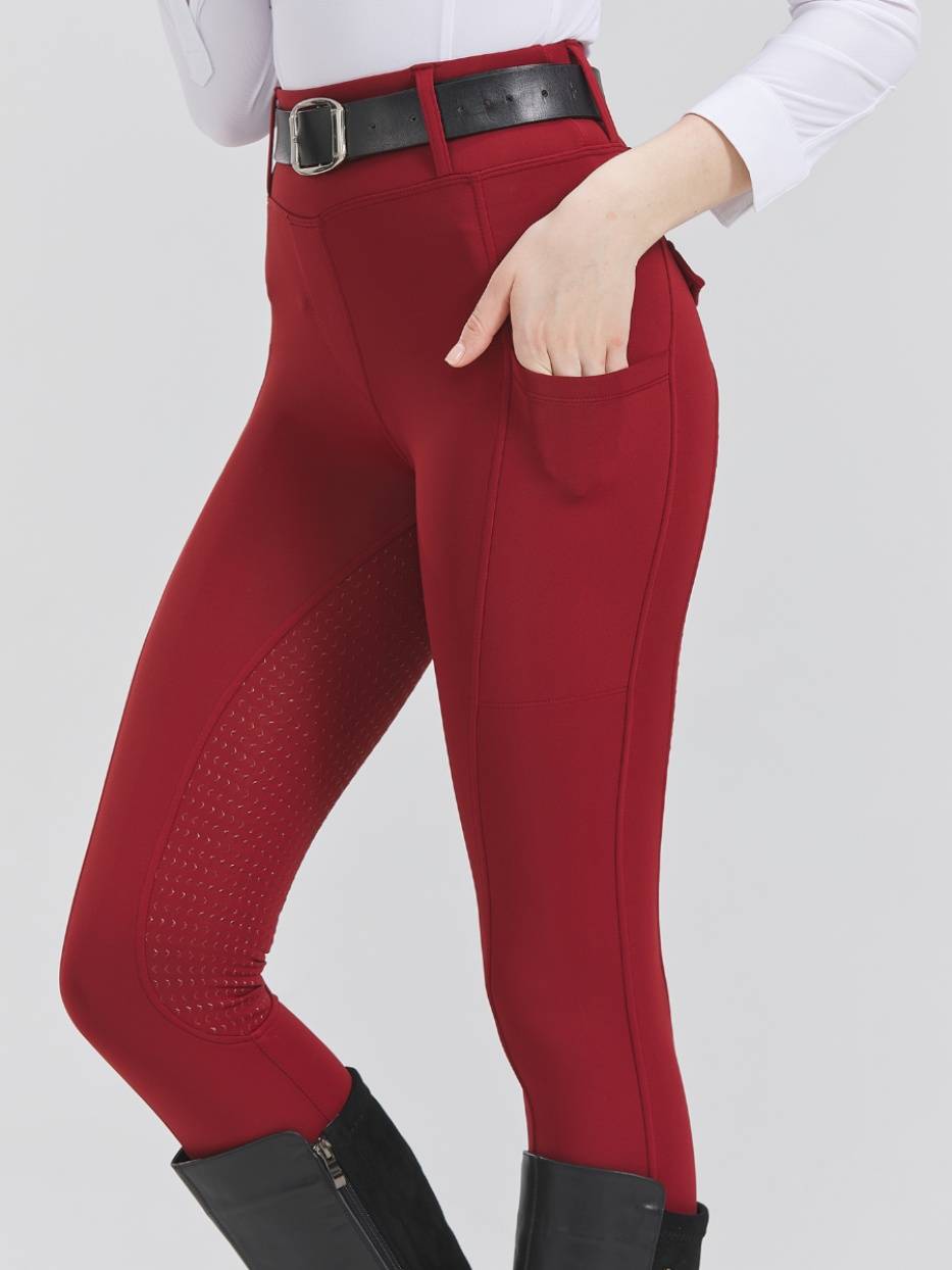 Autumn and winter high -bombs, slim -skilled all -silicon glue female equestrian pants ladies riding pants pants outdoor sports clothing elastic wear resistance