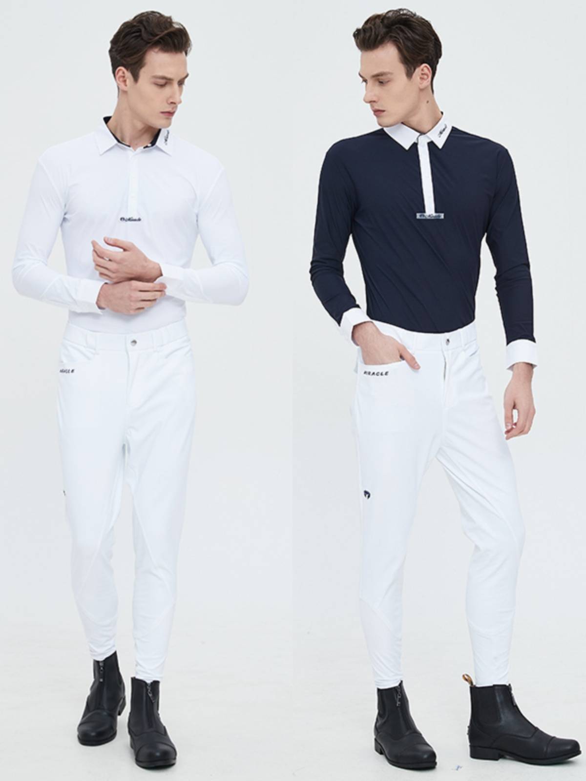 Professional equestrian equipment in summer riding speed dry knight set training horse race clothing men's long -sleeved long -sleeved shirt