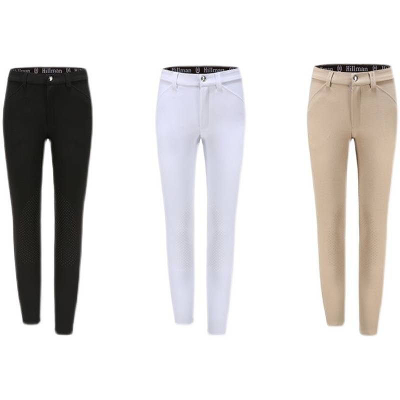 Hillman semi -silicon glue equestrian horse pants air -breathable riding equipment 3D high -elastic wear -resistant equestrian pants female