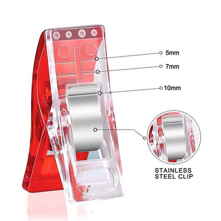 Sewing positioning pinch hip clip clip process Plastic pumping plastic clip color transparent scale clip