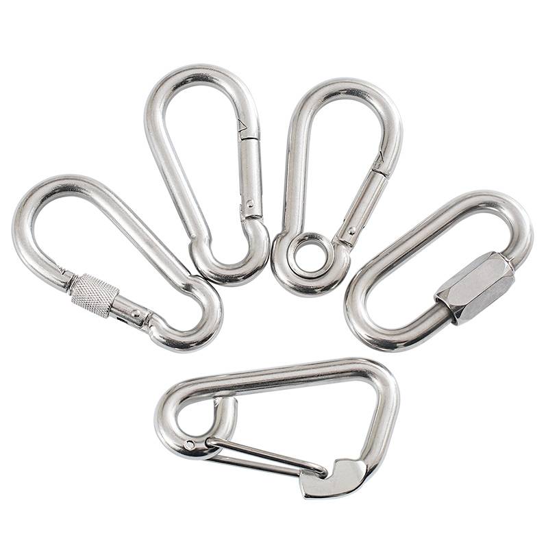 304 stainless steel spring buckle hiking buckle insurance buckle safety buckle gourd buckle nut spring belt buckle dog chain buckle