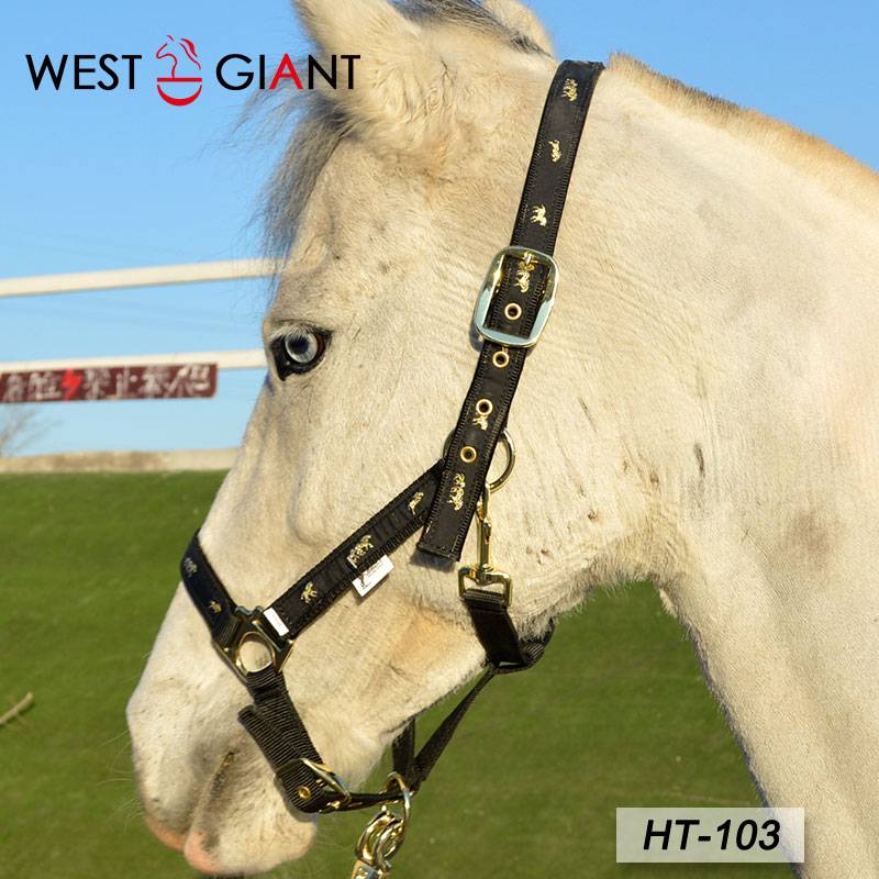 High-quality embroidered horse head