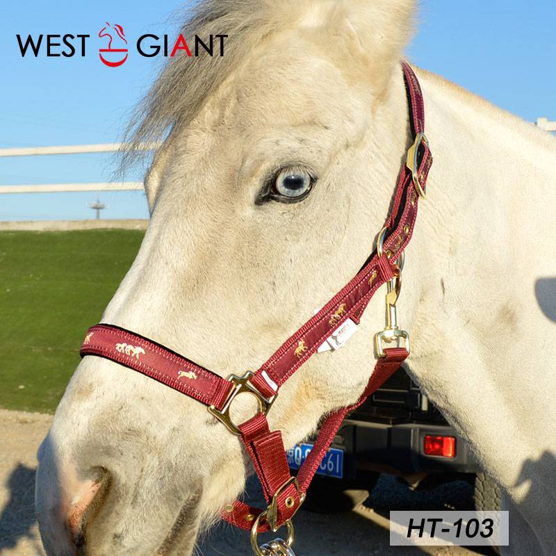 High-quality embroidered horse head