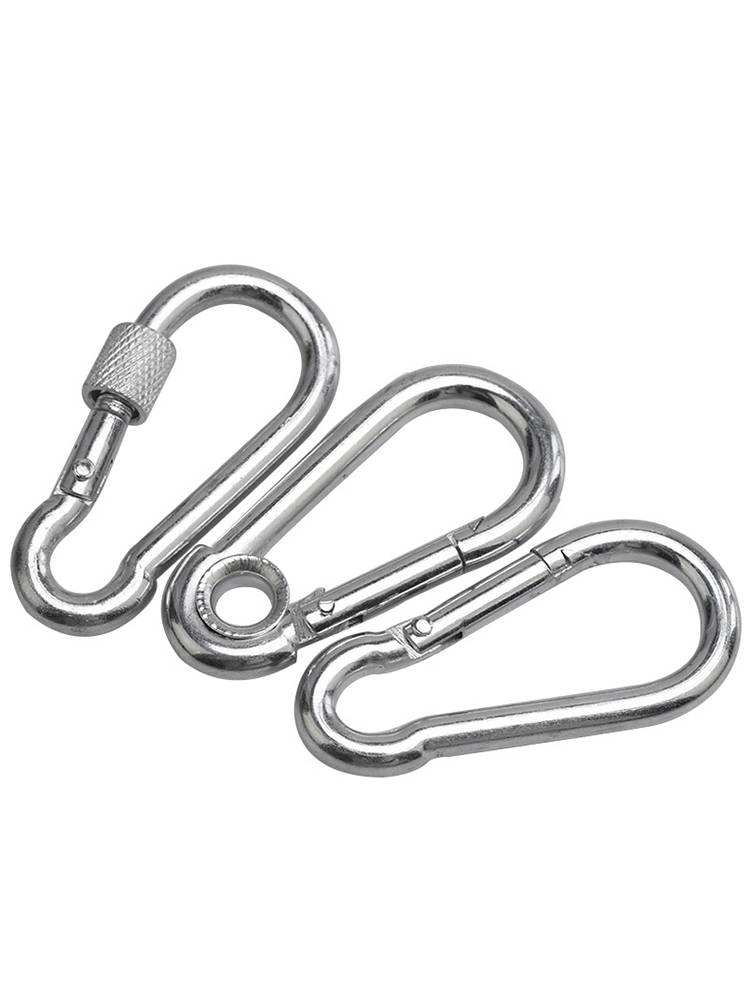 Zinc-coated springs with a lock on the mother's ring, and a chain on the outside of the rock-crawling rope