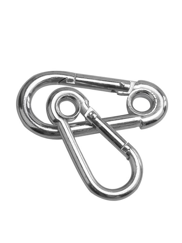 Zinc-coated springs with a lock on the mother's ring, and a chain on the outside of the rock-crawling rope