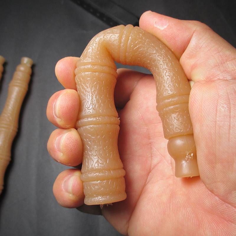 Beef tendon handle empty bamboo pole accessories Soft glue 6 mm length 16.5 cm hand handle handlebar
