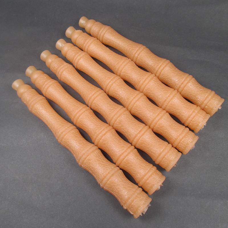 Beef tendon handle empty bamboo pole accessories Soft glue 6 mm length 16.5 cm hand handle handlebar