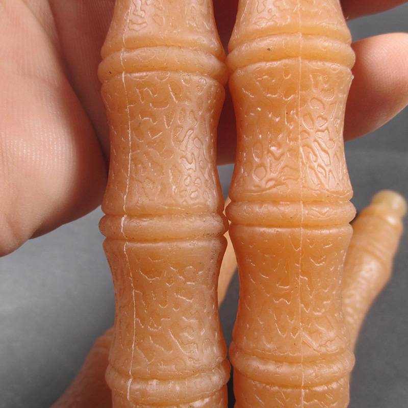 Beef tendon handle empty bamboo pole accessories Soft glue 6 mm length 16.5 cm hand handle handlebar