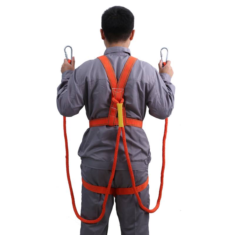 Five -point high -altitude belt double -back full -body insurance belt construction site outdoor operation anti -pendant safety rope set