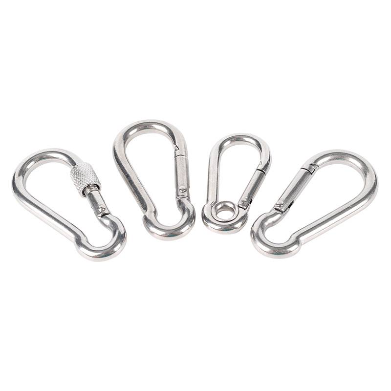 304 Stainless Steel Spring buckle Spring Tibetan buckle safety insurance buckle climbing keychain connect dog chain buckle