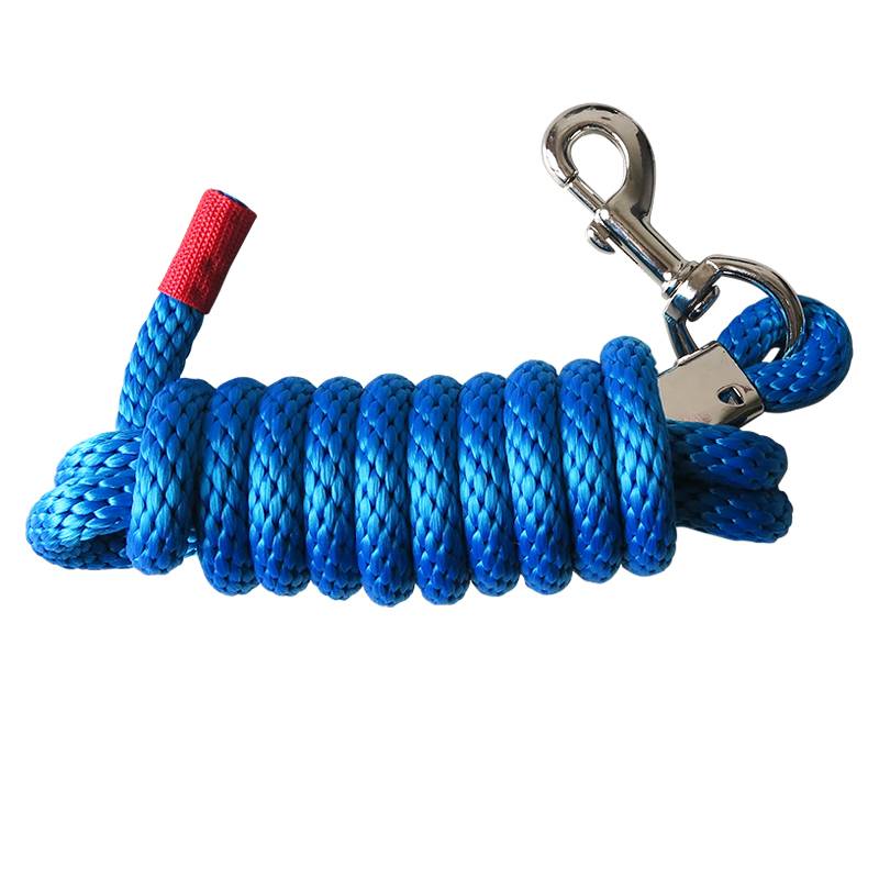 Pure -colored nylon pull horse rope pet traction rope horses rope 15.5 mm diameter alloy large hook pets pull rope