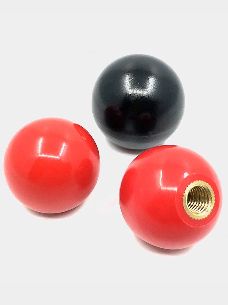 Plastic handle ball plastic ball operation rod header handle red copper core black iron heart electric wood ball M6810