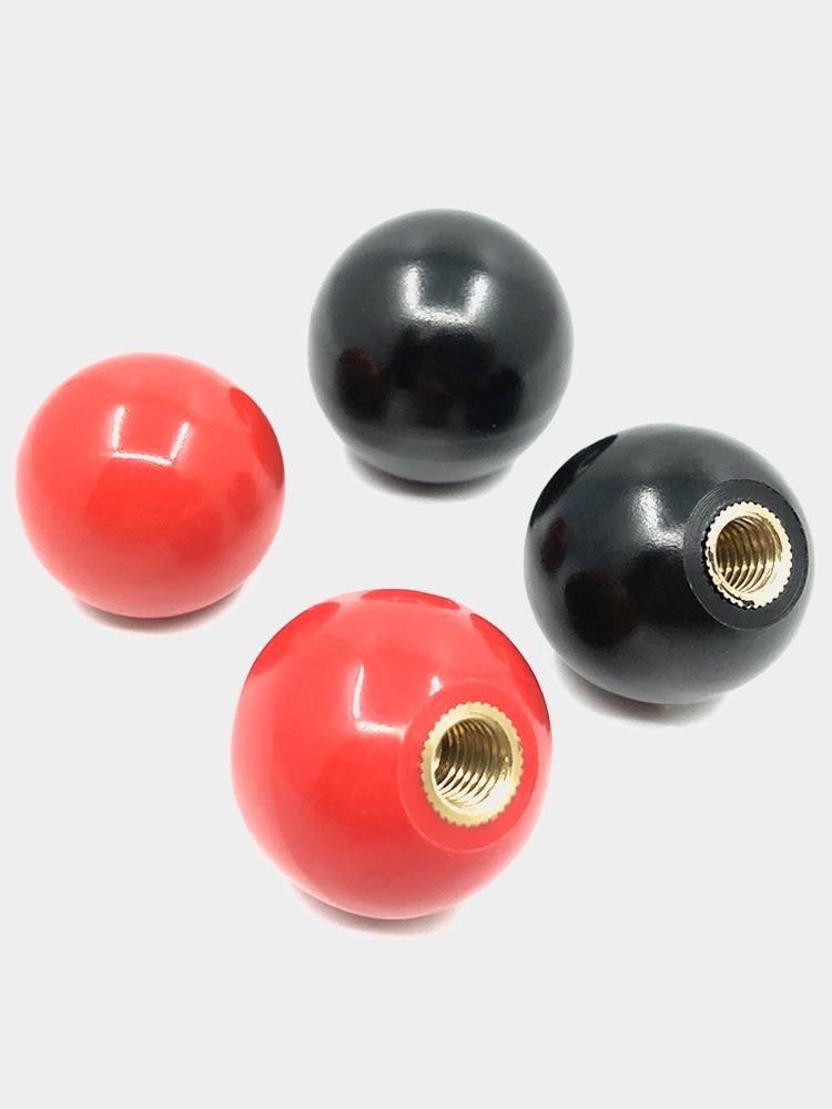 Plastic handle ball plastic ball operation rod header handle red copper core black iron heart electric wood ball M6810