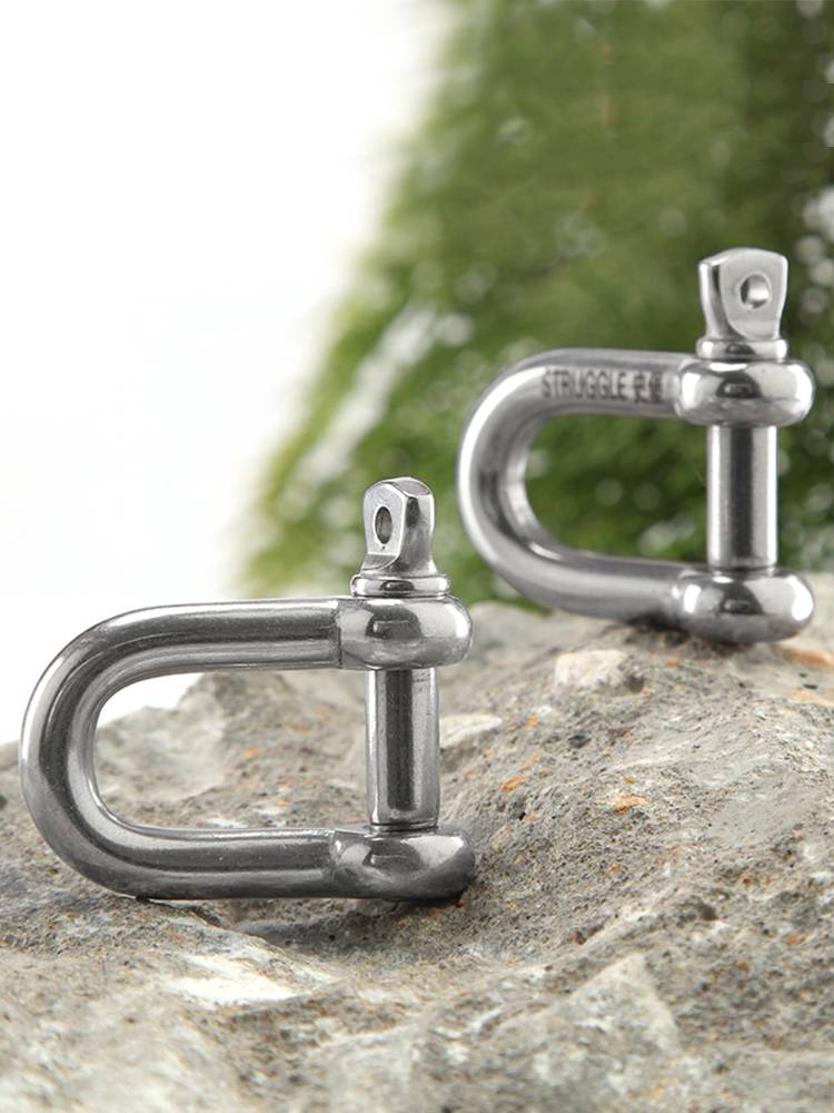 304 stainless steel D -shaped unloading bow hook connecting horseshoe iron chain lifting boat rope ring buckle armor unloading