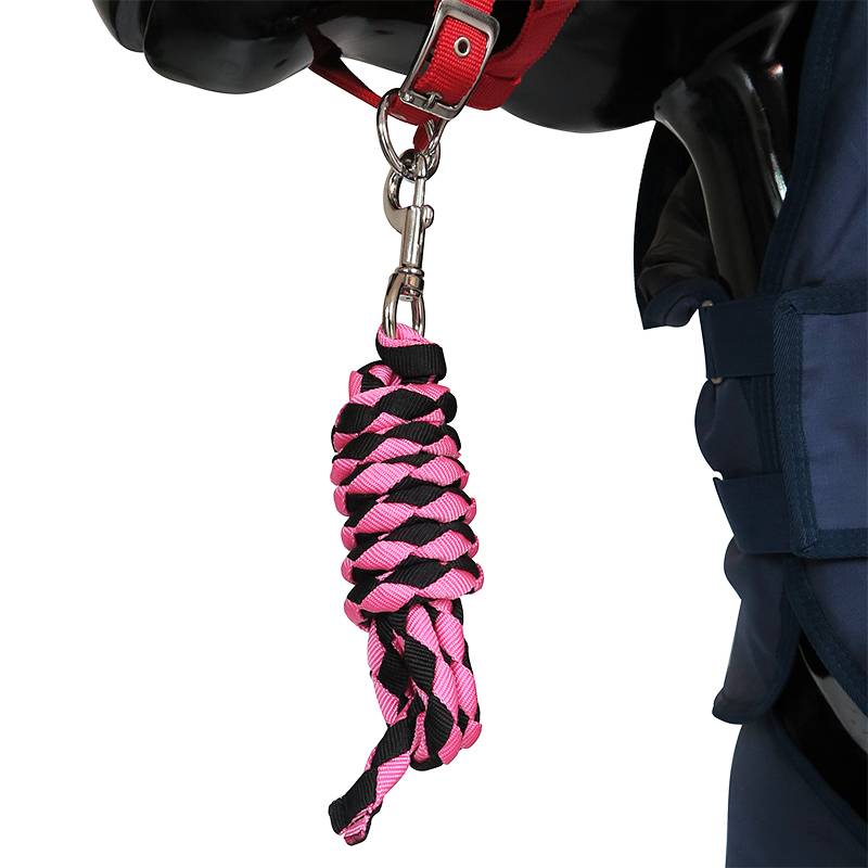 Pink hand -edited horses rope 16mm thick horses rope alloy big hook