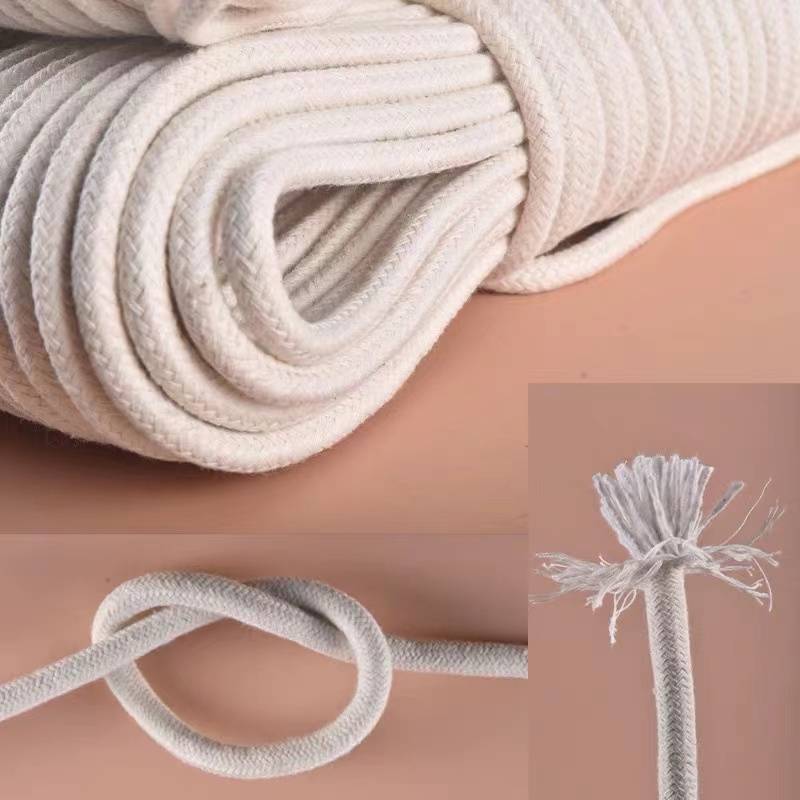 DIY cotton rope cotton wire woven cotton line tie rope packaging rope drying rope flag rope curtain cloth rope core rope