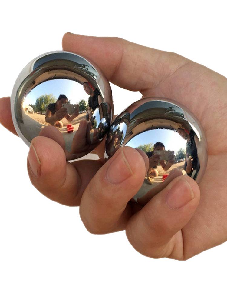 Fitness steel ball handball health ball, play stainless steel fitness golfer, massage ball hand holding iron ball solid steel ball