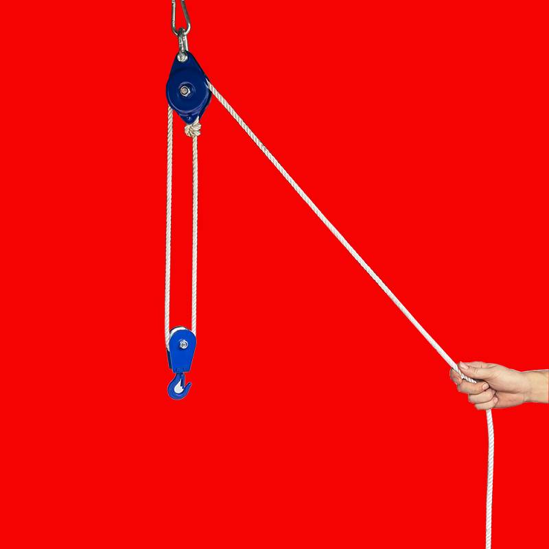 Hand -ray nylon palloedon traction bundle rope saving effort Baldling home bearing iron pulley mini small suspension rope