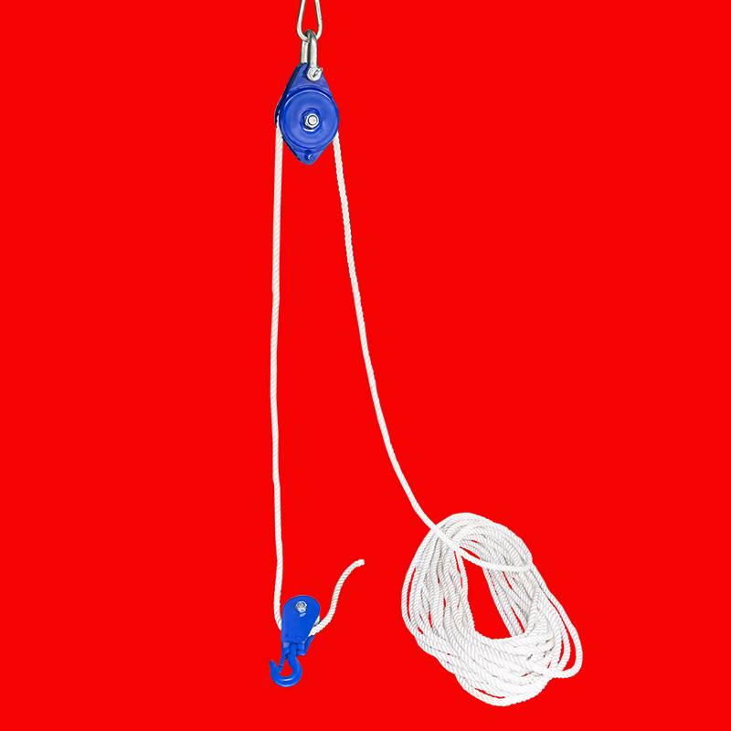 Hand -ray nylon palloedon traction bundle rope saving effort Baldling home bearing iron pulley mini small suspension rope