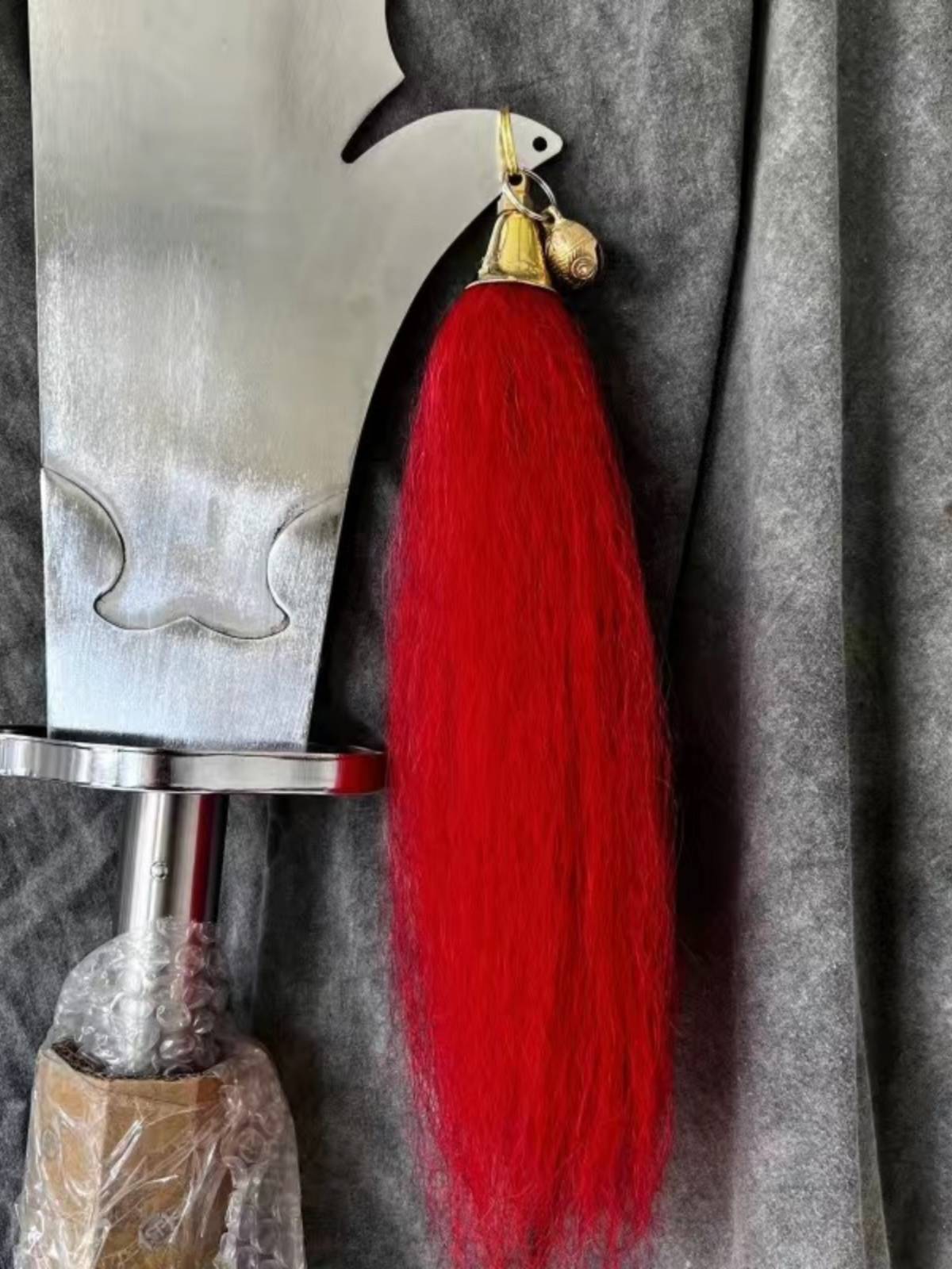 Spring and Autumn Polygonum Knife Capital Knife Sakura Hanging Bell Fiber Skin Sakura Pure Copper Bells Martial Arts Knife Martial Arts Martial Arts Equipment