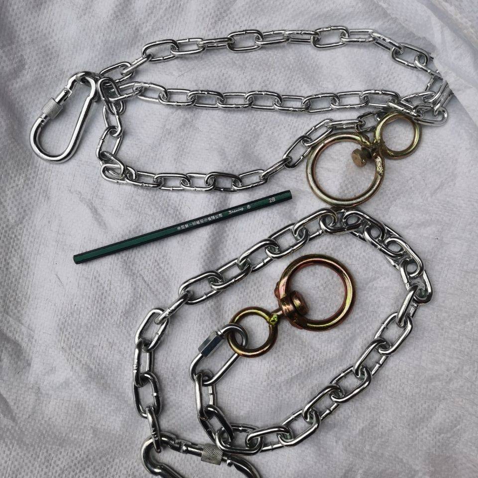Tieye iron chain, fattening cow dedicated bold -shaped galvanized lock chain bolt sheep chain bolt dog chain iron chain tie rope