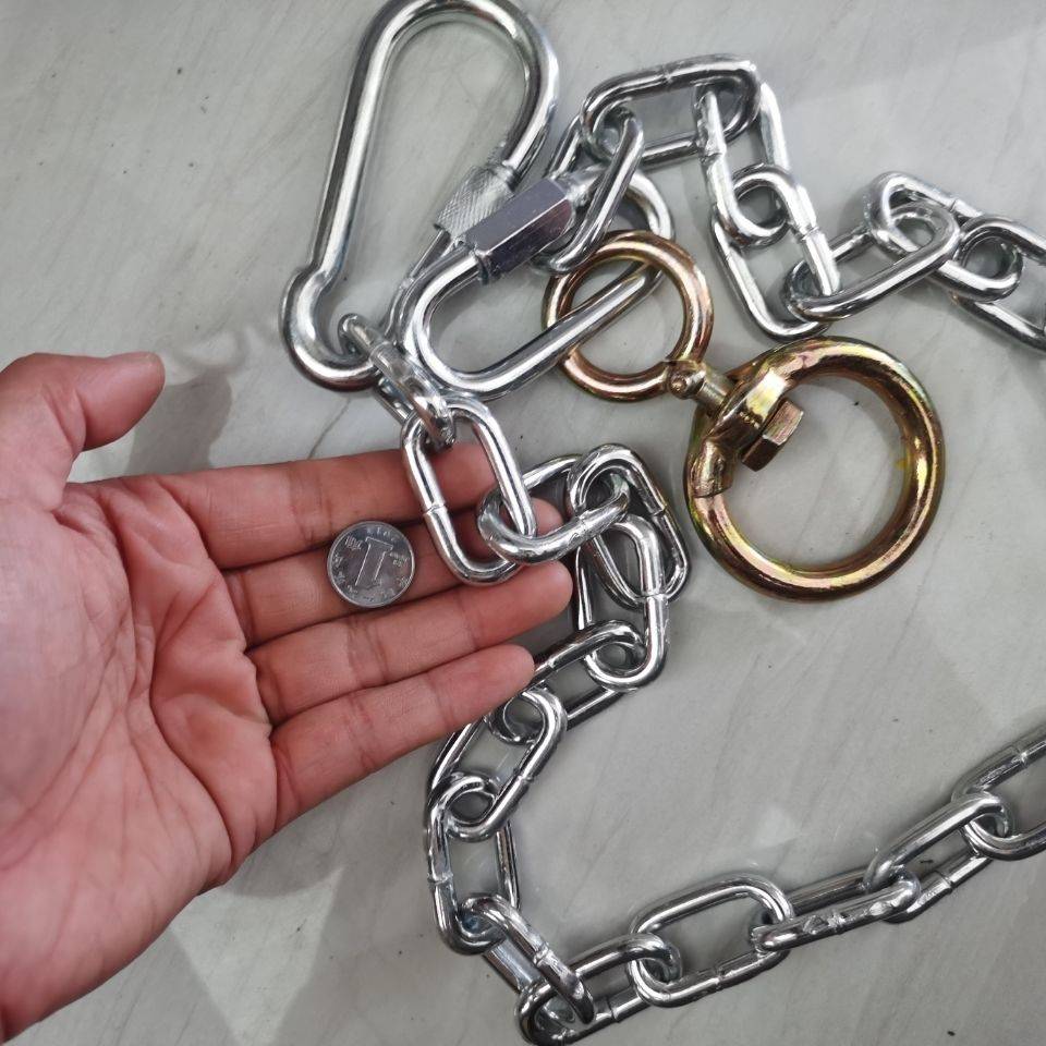 Tieye iron chain, fattening cow dedicated bold -shaped galvanized lock chain bolt sheep chain bolt dog chain iron chain tie rope