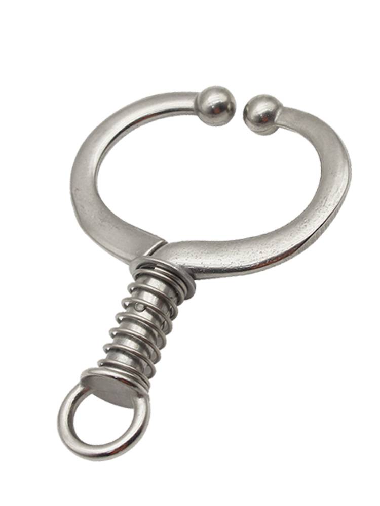 Spring and thick beef nasal ring metal stainless steel nose traction device free punching beef nose buckle cows