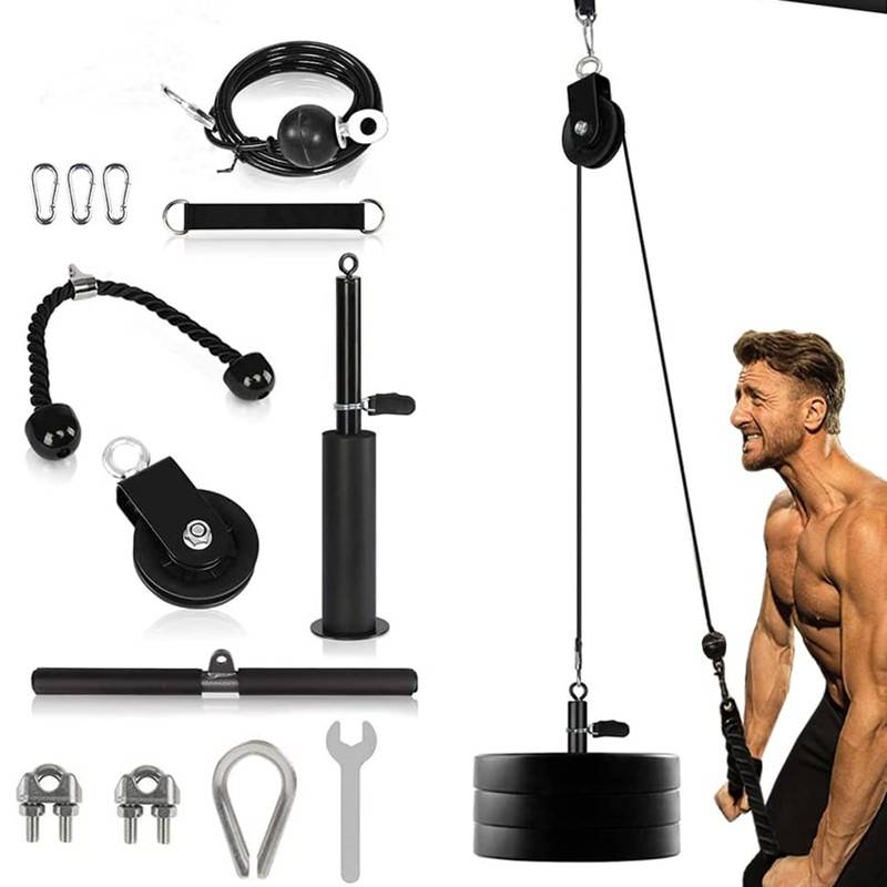 Homemade fitness equipment modification accessories DIY home high -level pull -off air bird equipment pulley steel wire rope bell tablet