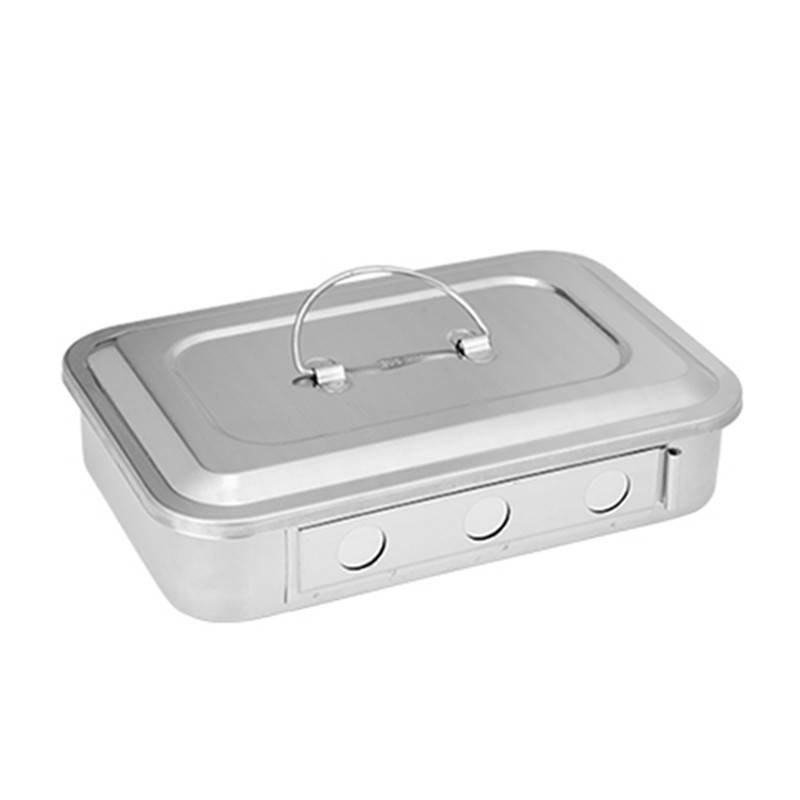 The hospital stainless steel disinfection plate equipment has a hole with a square plate high -temperature disinfection utensil equipment box device box