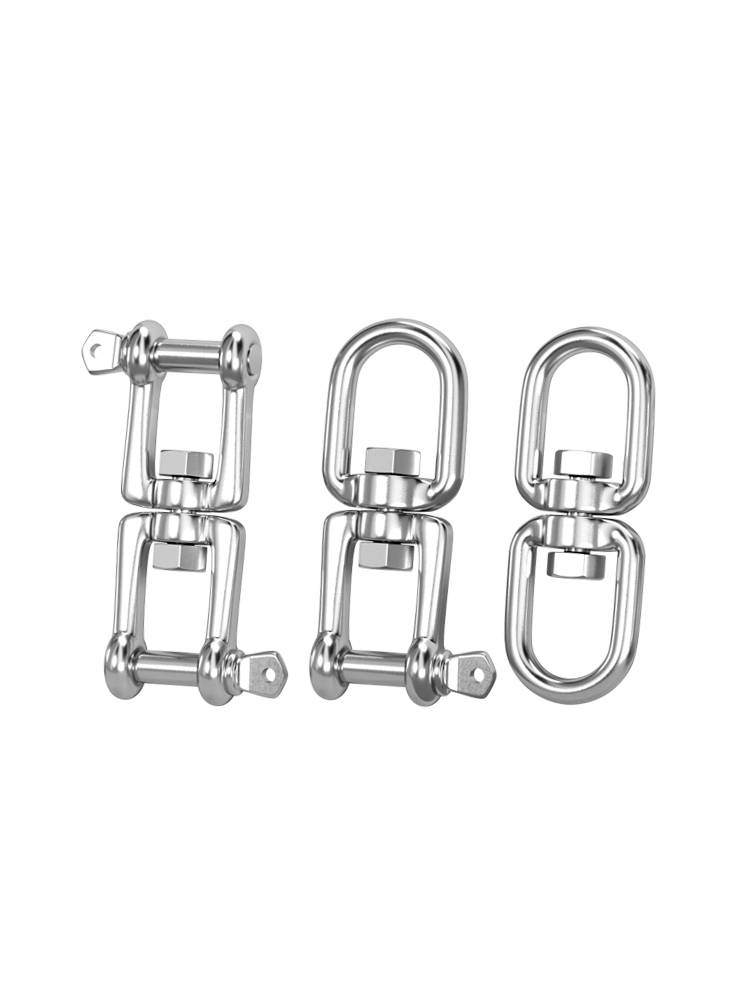 Stainless steel 304 rotation ring 8 -character ring buckle dog chain universal rotor anti -knot chain accessories rotation buckle connection ring