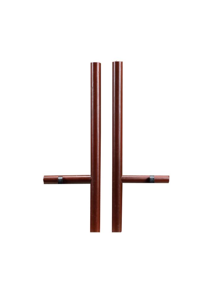 Wood -off martial arts double abduction Type T -stick anti -explosion -proof weapon solid wood training performance performance T -type abductor