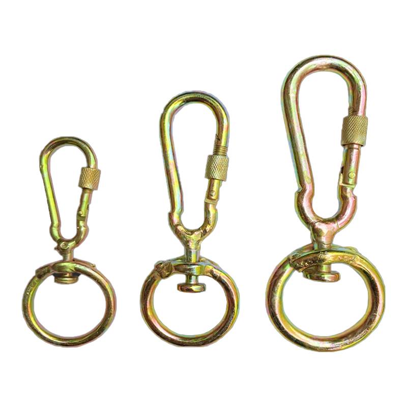 Rotating a bull buckle, a universal ring buckle, sheep lock dog chain connecting ring cattle nose sheep breeding equipment rope buckle